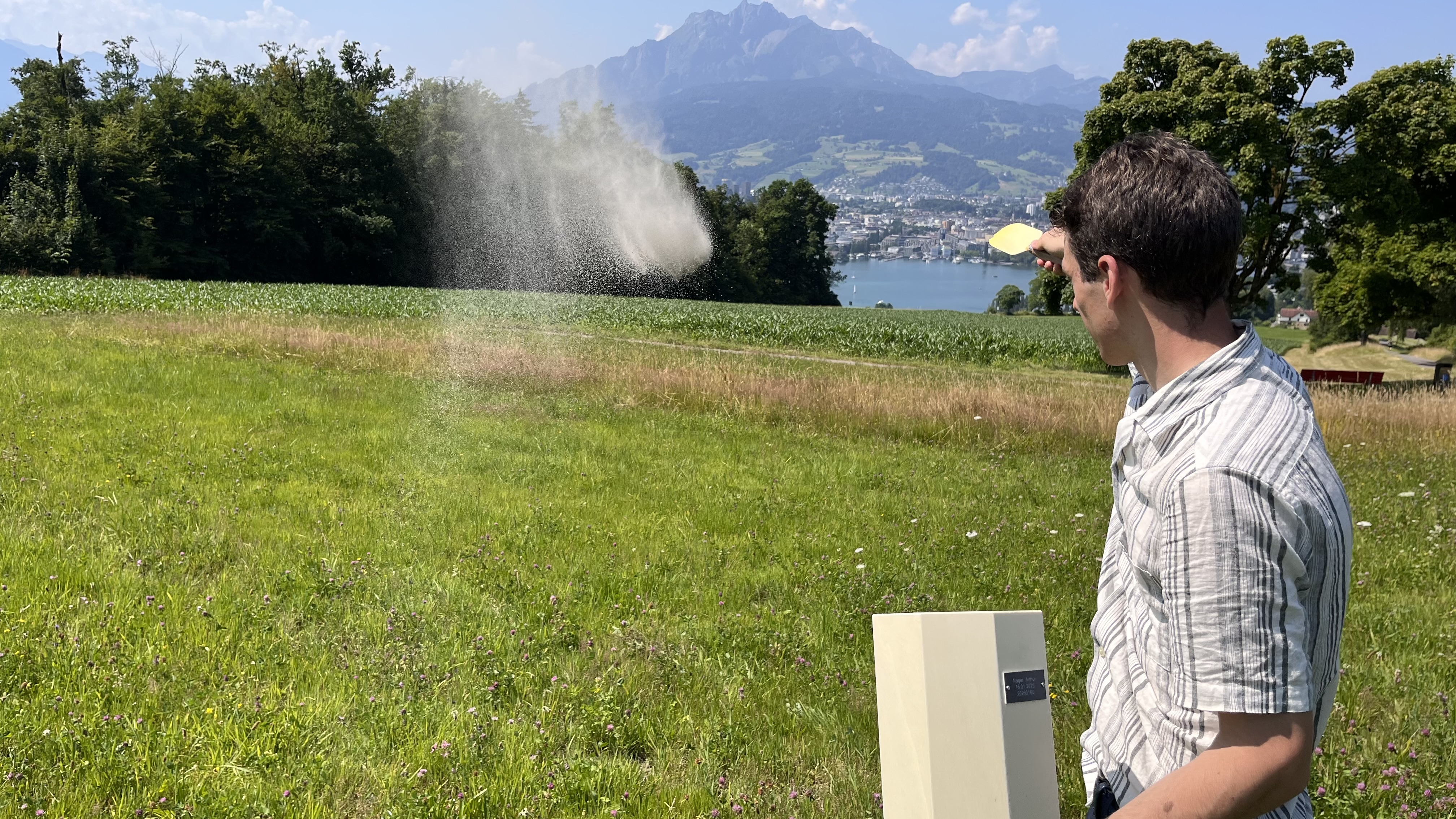 Vestreuen der Asche von Nique auf dem Dietschiberg am 21.6.25